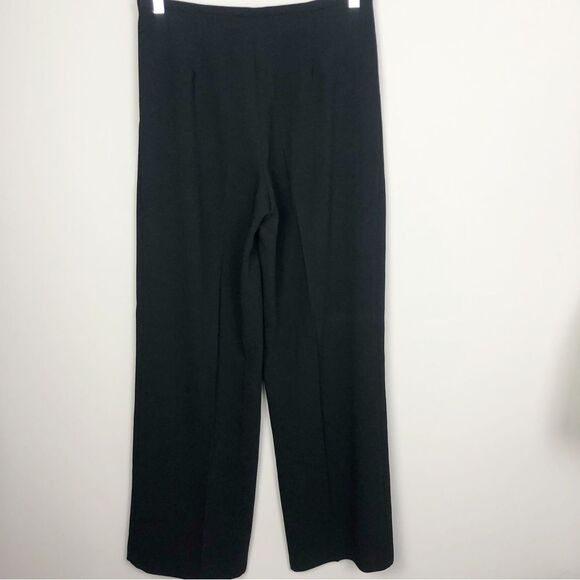 TRINA TURK | Solid Black Wide Leg Dress Pants Side Zipper Women’s Size 4 - Picture 6 of 8